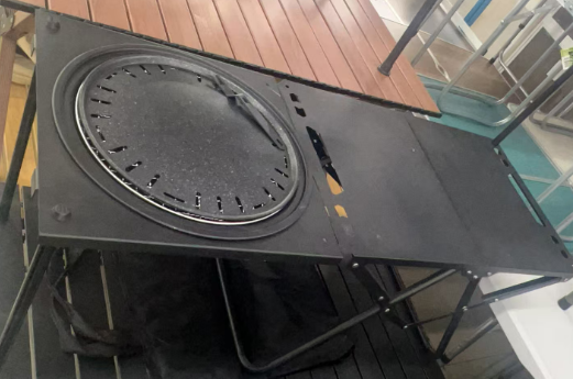 Tactical Table + BBQ Grill Plate