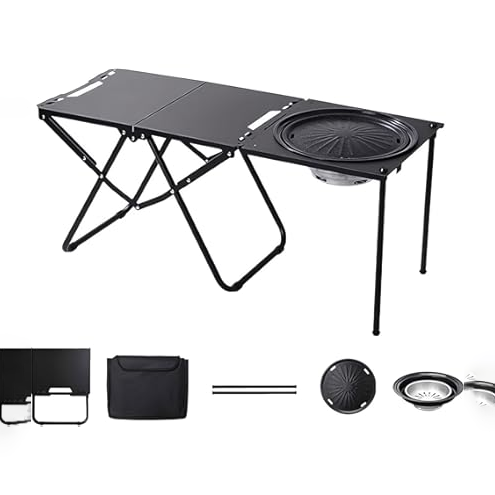 Tactical Table + BBQ Grill Plate